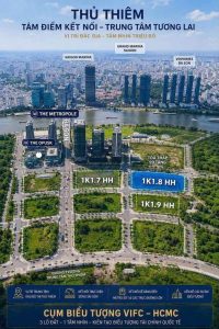 Sơ đồ vị trí cụm dự án tháp 99 tầng và các lô 1K1.7, 1K1.8, 1K1.9 tại Khu đô thị Thủ Thiêm