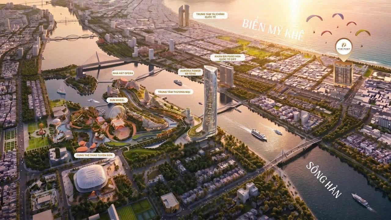 Sơ đồ vị trí Sun Galaxy Complex Đà Nẵng bên sông Hàn gần biển Mỹ Khê